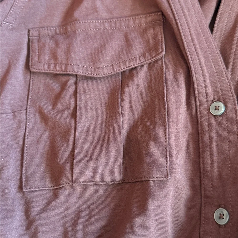 Loft Brown Belted Jumpsuit with Pockets Size Medium Petite - Picture 10 of 12